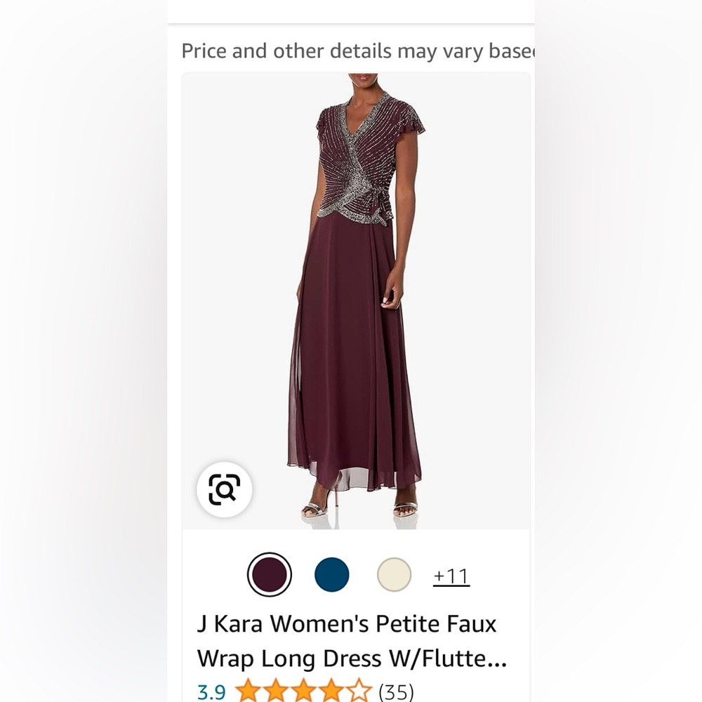 Mother of bride/groom dress. JKARA with tags. Burgundy
